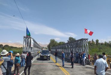 Re-apertura del tránsito por el puente Montalvo